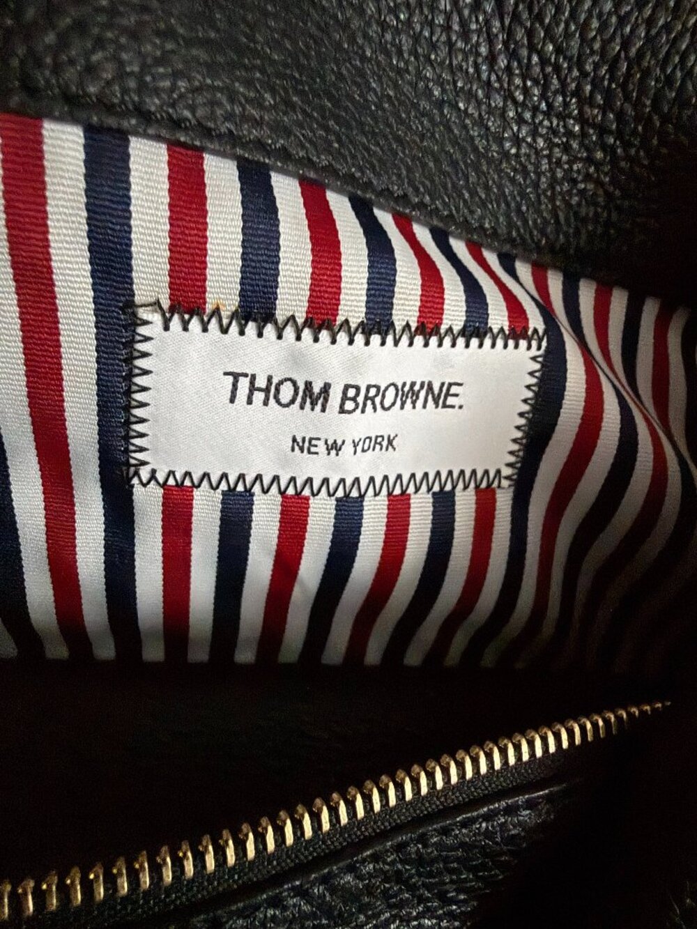 THOM BROWNE Oversized Trompe L'Oeil Chesterfield Duffle in Deerskin